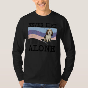 Never Hike Alone Petit Basset Griffon Vendeen Dog T-Shirt