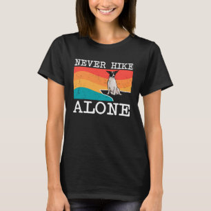 Never Hike Alone Rat Terrier Graphic Hiking T-Shirt