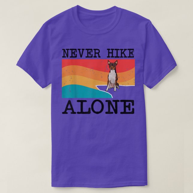 Never Hike Alone Toy Fo Terrier Graphic Hiking  T-Shirt (Design Front)