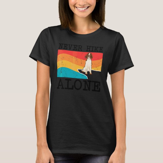 Never Hike Alone Welsh Springer Spaniel Graphic Hi T-Shirt (Front)