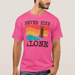 Never Hike Alone Wirehaired Pointing Griffon Graph T-Shirt
