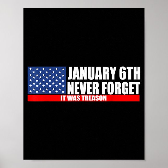 Never January 6th Forget It Treason Poster (Front)