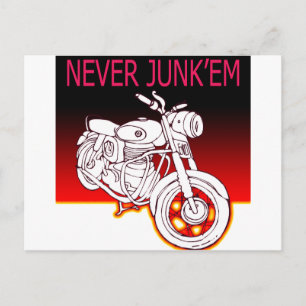 Never Junk'em Postcard