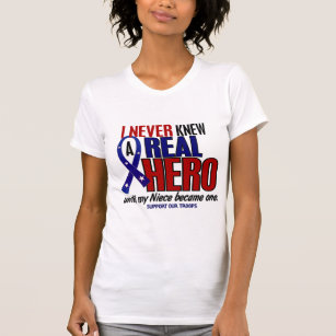 Never Knew A Hero 2 Niece (Support Our Troops) T-Shirt
