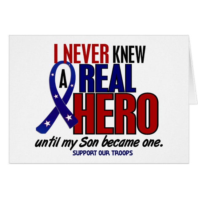 Never Knew A Hero 2 Son (Support Our Troops) (Front Horizontal)