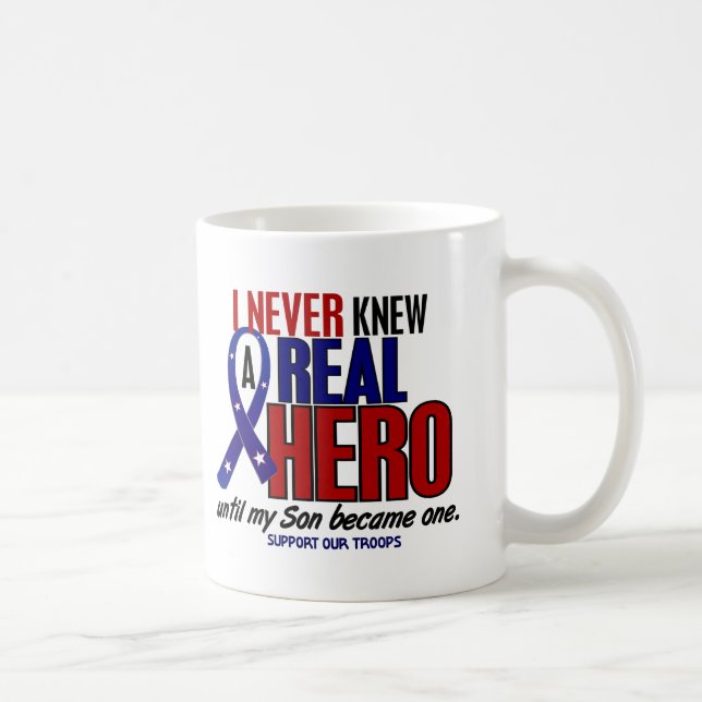 Never Knew A Hero 2 Son (Support Our Troops) Coffee Mug (Right)