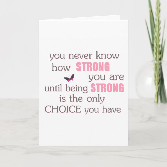 Never Know How Strong You Are Card (Front)