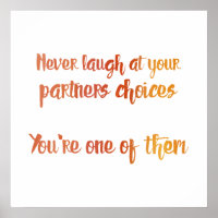 Never Laugh at Your Partner