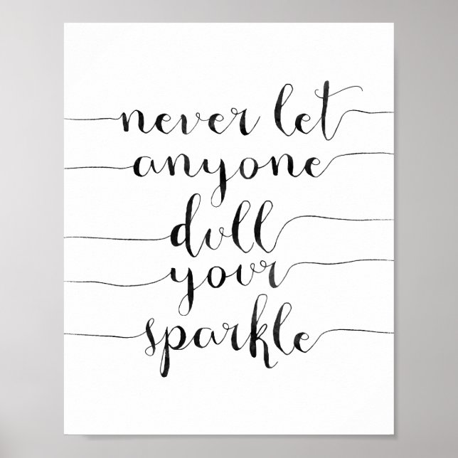 Never Let Anyone Dull Your Sparkle Poster (Front)