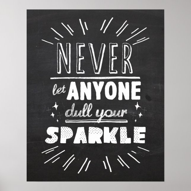 "Never let anyone dull your sparkle" Poster (Front)
