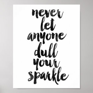 Never Let Anyone Dull Your Sparkle Poster