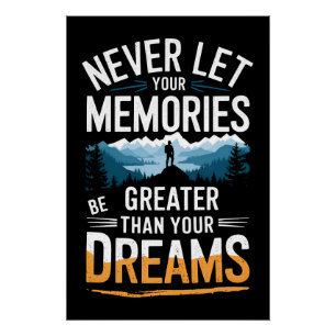 Never let your memories be greater than your dream poster