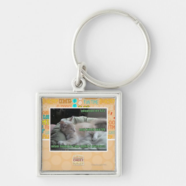 Never living in a cage again key ring (Front)