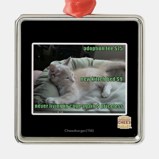 Never living in a cage again metal tree decoration (Front)