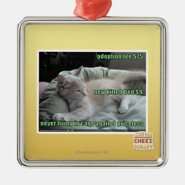 Never living in a cage again metal tree decoration (Front)