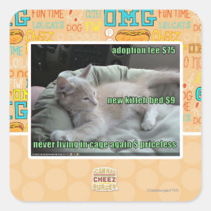 Never living in a cage again square sticker