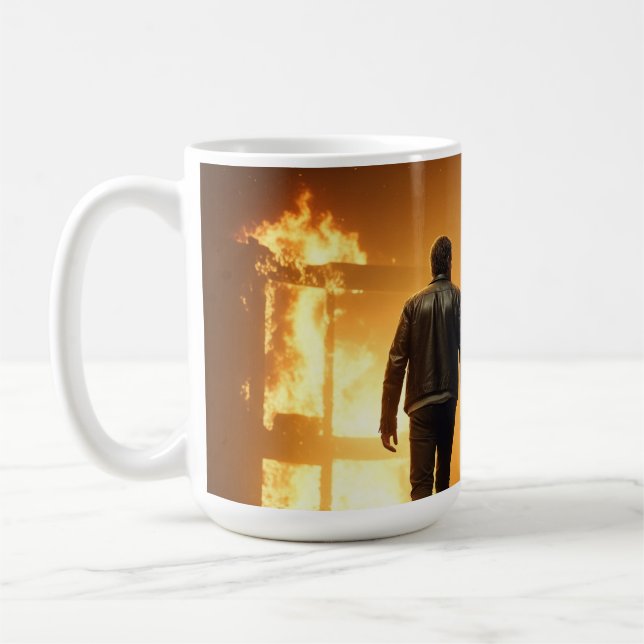 Never Look Back: The Unyielding Forward March Coffee Mug (Left)