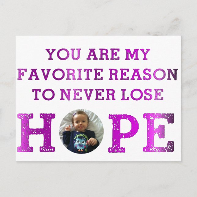 Never Lose Hope - Audrey Postcard (Front)