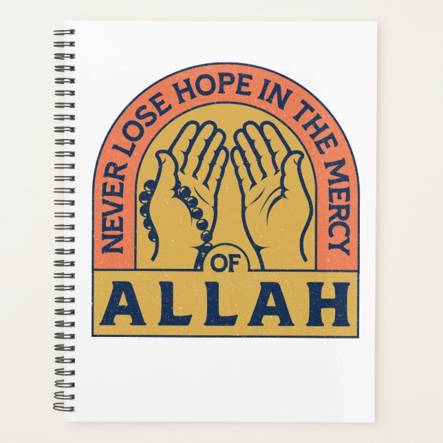 Never Lose Hope in Allah’s Mercy – Islamic Quote Planner (Front)