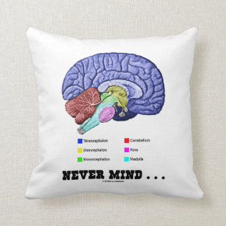 Never Mind ... (Brain Anatomy Humour) Cushion