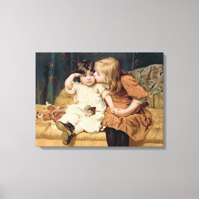 Never Mind (by Frederick Morgan) Canvas Print (Front)