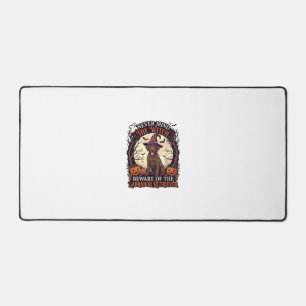 Never Mind Witch Beware Labrador Retriever Hallowe Desk Mat