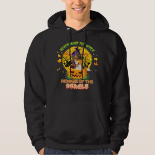 Never Mind Witch Beware Of Beagle Dog Halloween Hoodie