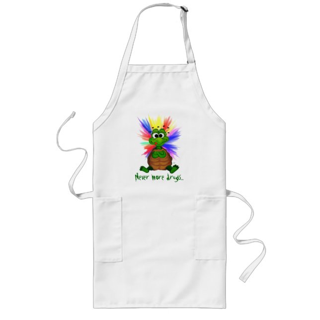 Never more drugs... long apron (Front)