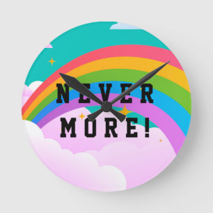 never more rainbow covenant round clock