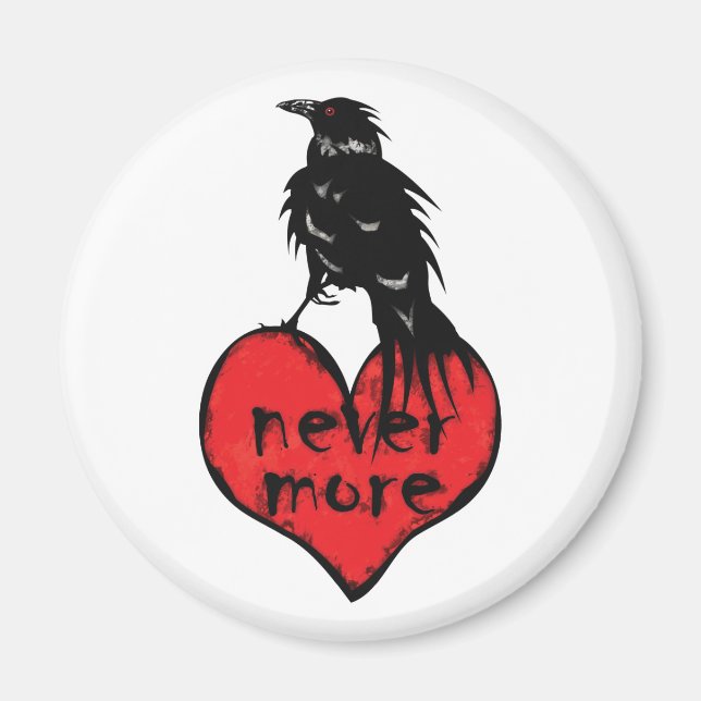 Never More Raven Magnet (Front)
