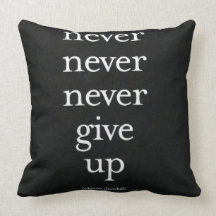 Never, Never Give Up Cushion