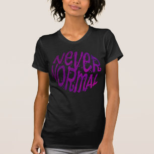 Never Normal Purple Text Design T-Shirt