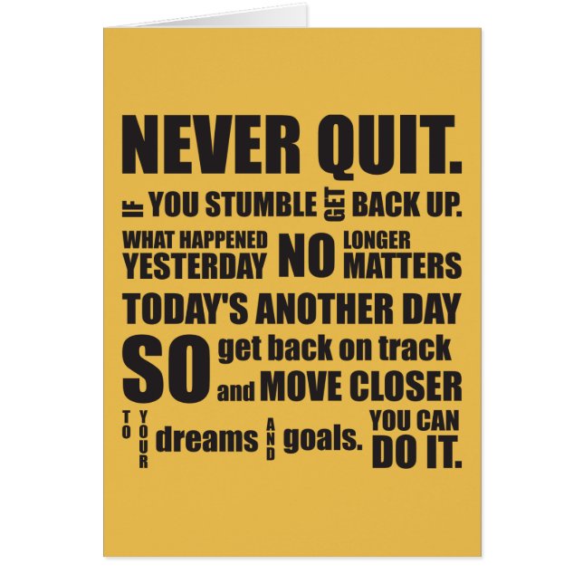 NEVER QUIT (Front)