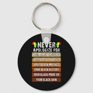 Never Retro Apologize Black History African Melani Key Ring