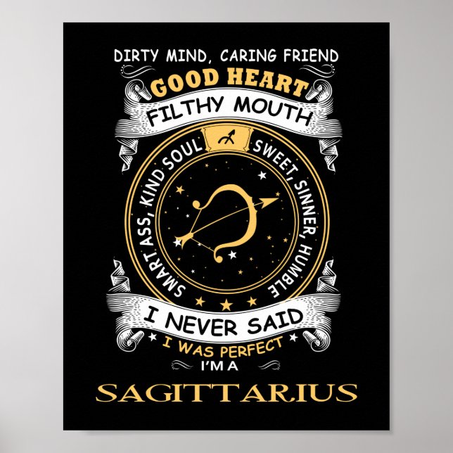 Never Said I Was Perfect I Am A Sagittarius Women Poster (Front)