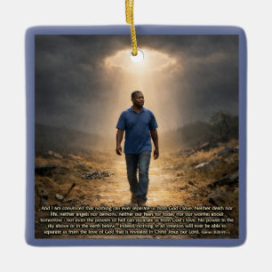 Never separated from God Ceramic Ornament