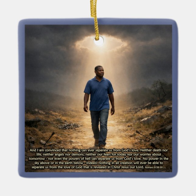 Never separated from God Ceramic Ornament (Front)