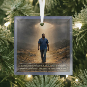 Never separated from God Glass Tree Decoration