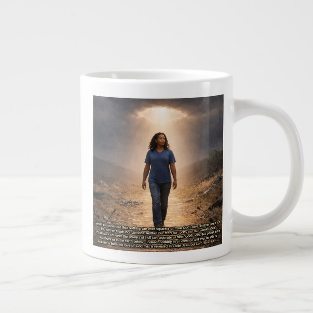 Never separated from God Large Coffee Mug (Right)
