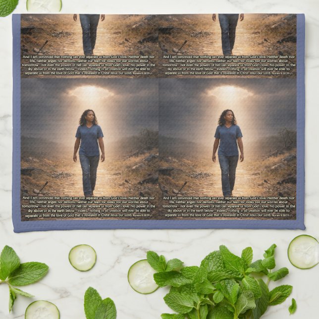 Never separated from God Tea Towel (Folded)