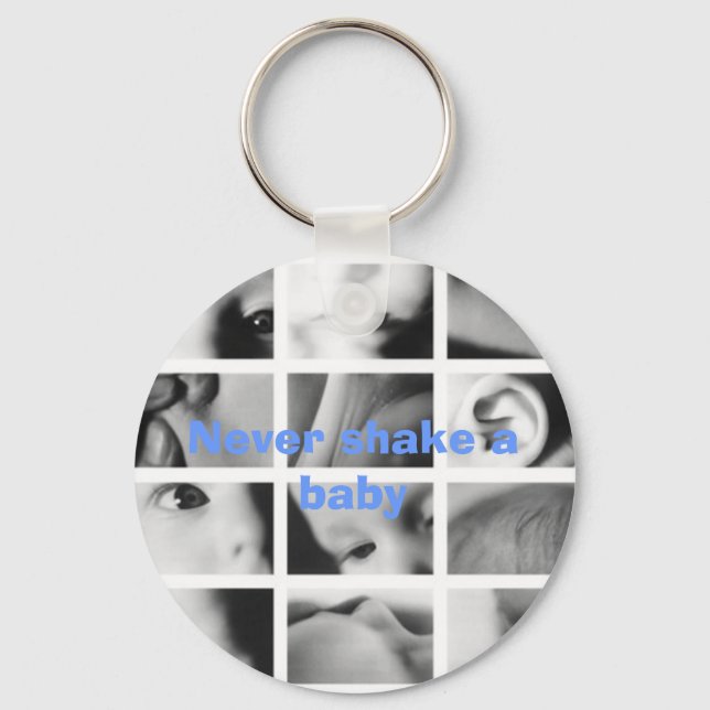 Never shake a baby key ring (Front)