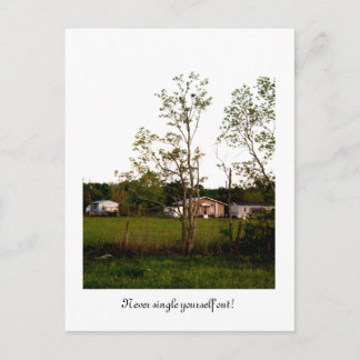 Never single yourself out! postcard