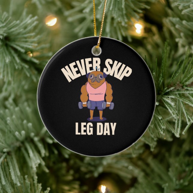 Never skip leg day ceramic tree decoration (Tree)