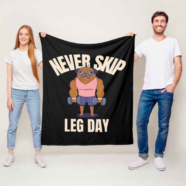 Never skip leg day fleece blanket (In Situ)