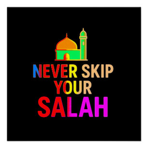 Never Skip Your Salah – Minimal Islamic Wall Art 