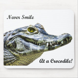 Never smile at a crocodile! mouse mat