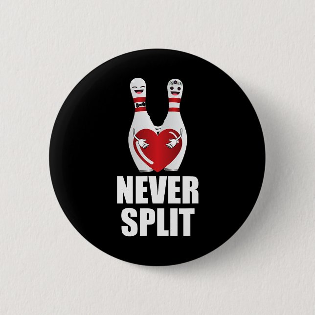 Never Split Bowling Pins Valentine's Day Couples M (Front)
