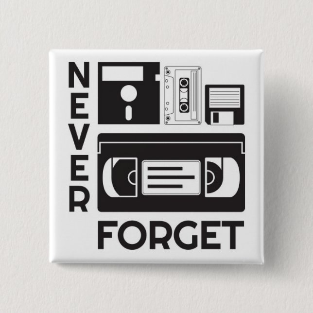 Never Square Button (Front)