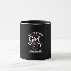 Never Stand Between A Girl And Her Newfoundland Mug