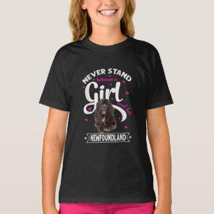 Never Stand Between A Girl And Her Newfoundland T-Shirt